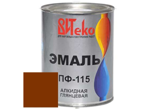 Эмаль ВИТЕКО ПФ-115 тем/кор (шоколад) 1.8кг