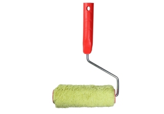 Валик зеленый Синтекс с ручкой 40х180мм. ворс 18мм, бюгель 6мм DERZHI 