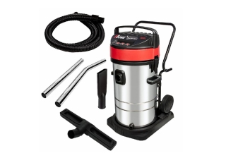 Пылесос строительный №1 VC3000/100-3HP (100л,3000Вт,5м шланг,2двигателя,встр.розетка,сух/вл уборка)