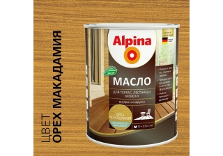 Масло для террас, лестниц и мебели Alpina Орех макадами 0.75л. 948105059