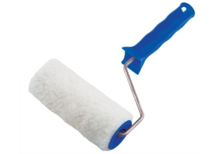 Валик из натур.меха с ручкой 200мм.,ворс 12мм., D-48мм. /80123/  Сибртех