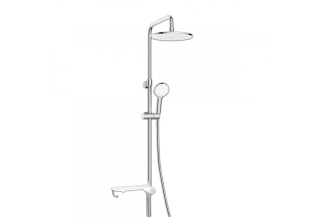 Душевой гарнитур LEMARK LM8810С без смесителя с верхней душ. лейкой Троп. дождь 256мм. хром