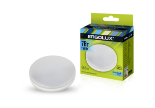 Лампа светодиодная «Ergolux» LED GX53  7W, 60Вт (GX53) 4500К  (1/10/100шт)/13513/884263