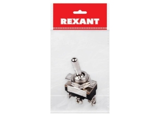 Тумблер 220V 10А (3c) ON-OFF-ON однополюсный Mini REXANT 36-4311