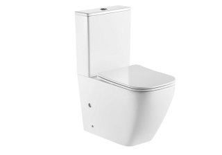 Унитаз Azario LEVANTO безободковый в комплекте с сиденьем дюропласт микролифт 620x380x830мм AZ-1228A