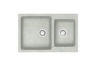 Мойка из искусственного камня AZARIO Grand (765х500х190) Светло серая (сифон + герметик) CS00079906