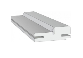 Короб ПВХ Белый бархат с уплотнителем телескоп