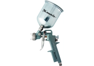 Краскораспылитель пневмат. с верхним бачком V=0,6л.+сопло d-1.2,1.5,1.8мм /57314/ MATRIX