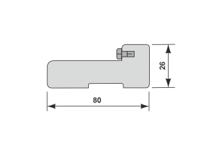Короб Дуб седой (80мм, 2070мм, 26мм) НЕ ДЛЯ ПРИХОДОВАНИЯ !!!