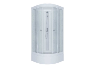 Душевая кабина 1809 90х90х215 н/п белая зад. стенка прозр. стекла