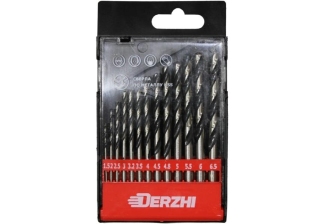 Набор сверел DERZHI п/металлу 13шт. (1.5-6.5мм)  /8302-001/