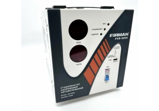 Стабилизатор FIRMAN FVR-5000 (однофаз, релейн, напольн, цифр. дисплей, 5000Вт, 100-260В, USB,16.3кг)