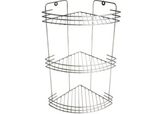 Полка для ванной угловая 3-х ярусная 19*19*40см хром Рыжий кот CНR-372 52877