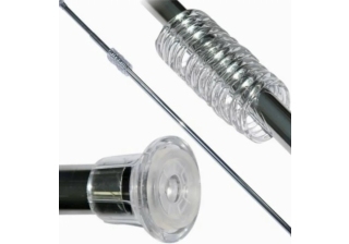 Карниз для ванной раздвижной 210см с кольцами МЕТАЛЛИК Виолет 213033