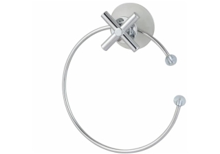 Держатель полотенца полукольцо на присоске хром Рыжий кот CROSS-CH-06 213849