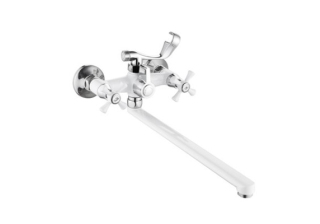 Cмеситель в ванну MIXXUS OMEGA 140 d-35, WHITE /CR0369/