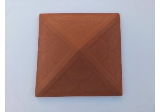 Крышка на столб чешуя 425х425мм., (персиковый 05)