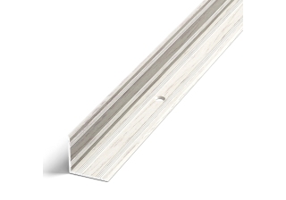 Профиль угловой внутренний 20х20 ПУ 05-1.106 ясень белый, L-0.9м,  Лука