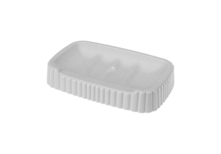 Мыльница Econova Velvet, 138 x 87 x 25 мм, светло-серый флэк 224793