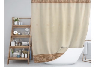 Штора в ванную комнату 180х180 Орнамент ВТ-821199В 5694