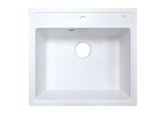 Мойка из искусственного камня AZARIO Litos (570х505х200) Белая (сифон + герметик) CS00078321