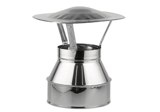 Оголовок с дефлектором D115х200, Alsi 439/439, 0,5мм/0,5мм, h-230мм тип-2