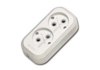 Колодка MGP 301 2-х местн. розетка. Makel