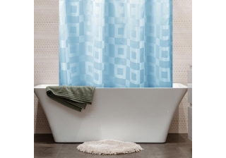 Штора д/ванн/комнаты 180х200см Queen голубой