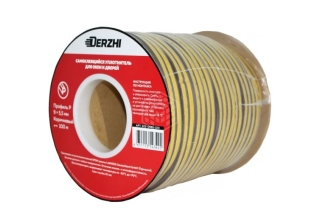 Уплотнители DERZHI Р профиль 9х5,5мм (50м) коричневый