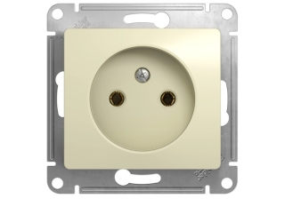 Розетка 1гн без З/К с/у крем механизм 16А Glossa Schneider Electric GSL000241