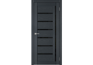 Дверь У-6 Санремо грей ДО 2000*900 ст. стекло черное