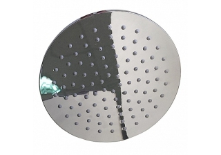 Лейка круглая GFmark Тропический душ большая белая с хромом  (6040)