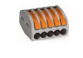 Клемма на 5 пров. 222-415 (0,5-4мм) с рычажком без пасты Rexant