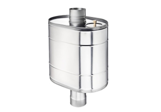 Бак на трубе для печи 50 л., ф115, ALSI 439/0,8мм (штуцер 3/4