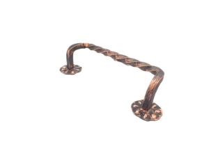Ручка скоба Витая гнутая 240мм (медь) 4500