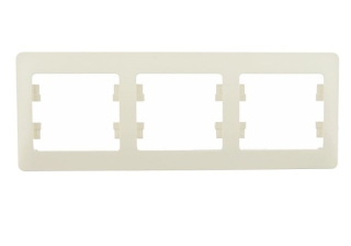 Рамка 3гн крем Glossa Schneider Electric GSL000203