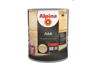 Лак Альпина для деревянных полов глянцевый 2.5л.