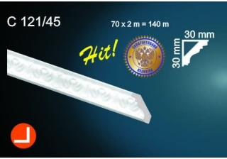 Плинтус потол. Солид инж. С121 30*30 2м. (90)