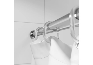 КОЛЬЦА ДЛЯ ШТОР В ВАННУЮ НАБОР 12 ШТ. (ПРОЗРАЧНЫЕ) (1/100) 