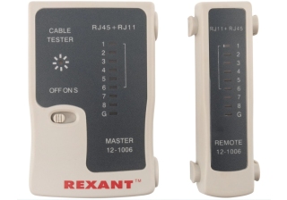 Тестер кабеля RJ-45+RJ-11 468 REXANT 12-1006