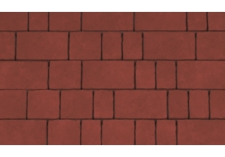 Плитка тротуарная Старый город красная h=40 (1,12 м2 ряд) 17.92м2/1подлон/1.6т.