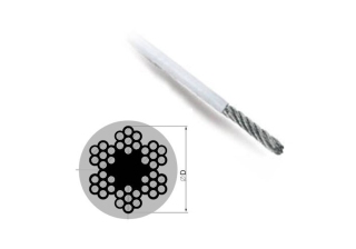 Трос д/растяжки в оплетке ПВХ 1/2мм    МИНИМАЛЬНЫЙ ОСТАТОК 3 М !!!!