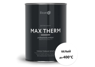 Эмаль термостойкая Elcon белая до 400С 0,8л.