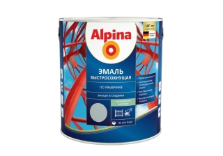 Грунт-эмаль быстросохнущая по ржавчине Альпина RAL 7040 серый 2.5л. Брест