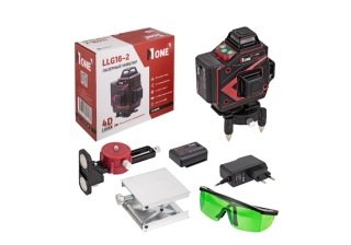 Уровень лазерный №1 LLG16-2 зеленый 16лучей (кейс,2акк, 30м, самовыравн.)