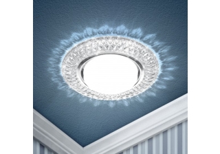 Светильник ЭРА GX53 прозрачный с белой светодиод. подсветкой LD23 SL/WH