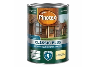 Быстросохнущая пропитка-антисептик 3 в 1 Pinotex Classic Plus CLR база под колеровку (0,9л)  !!!