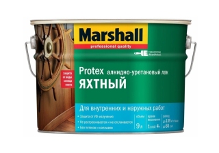 Лак Marshall Protex алкидно-уретановый яхтный для деревянных поверхностей ( 9л)
