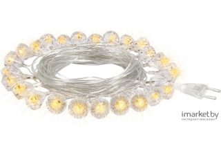 Гирлянда VEGAS 55083 220V Бриллианты 25 тепл. LED ламп, прозр. провод, 5м