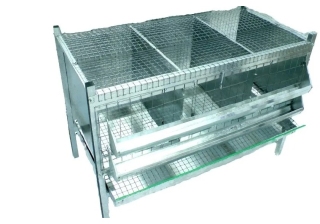 Клетка разборная для кур-несушек с2 поддоном и поилками с яйцесборниками (2.0х0.7х0.4м)